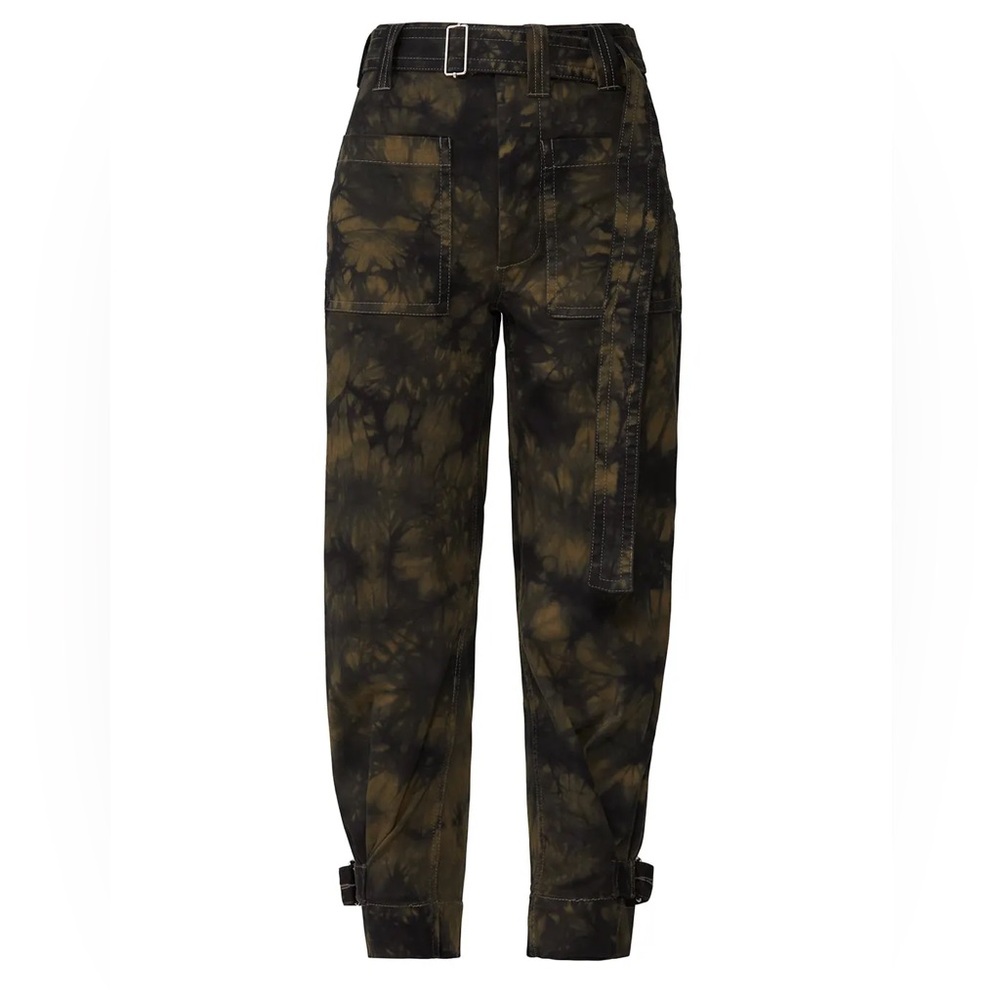 Proenza Schouler Tie Dye Slouchy Cropped Utility Cargo Pants